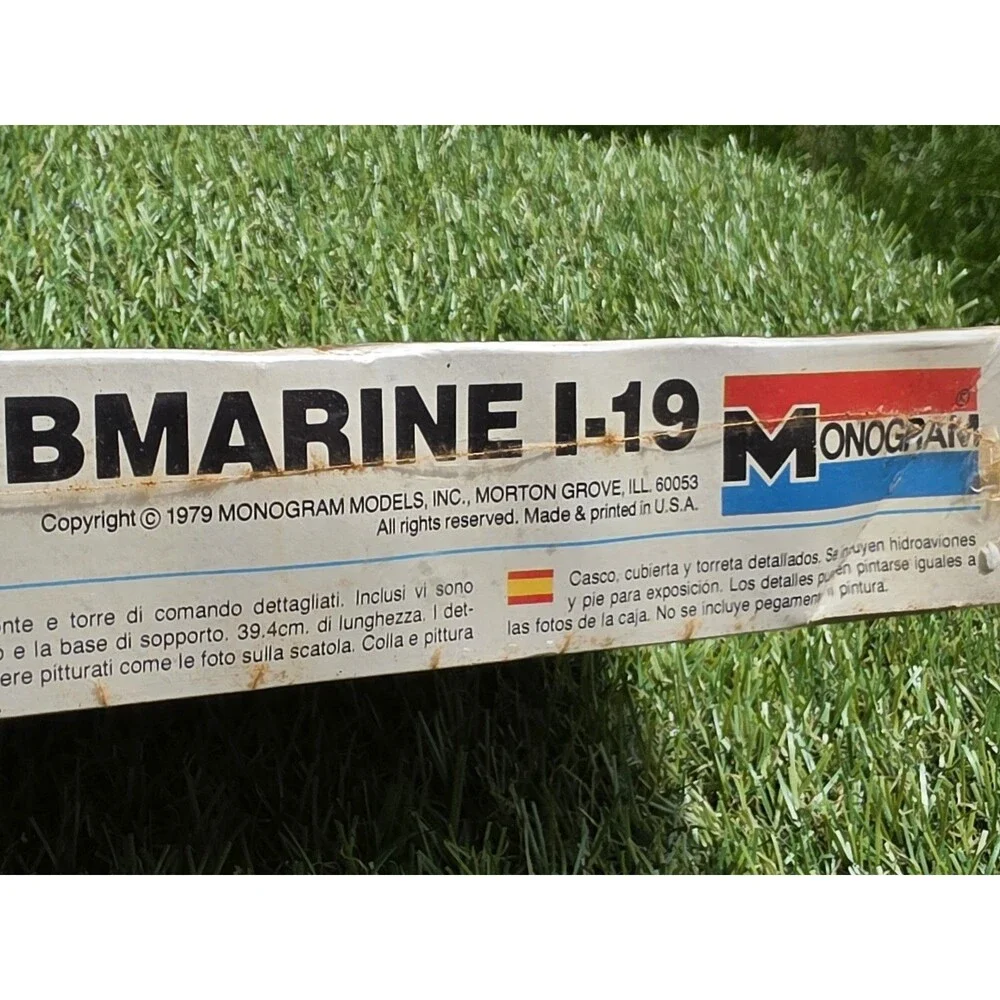 Vintage Monogram Japanese Submarine I-19 Model Kit #3103 New Sealed  15.5